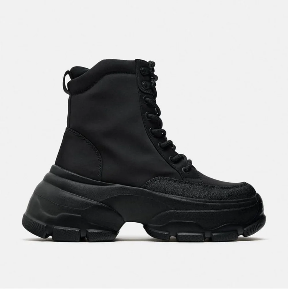 ZARA THICK-SOLED HIGH TOP SNEAKERS